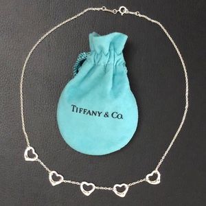 Tiffany and Co. 5 Open Heart Necklace Elsa Peretti